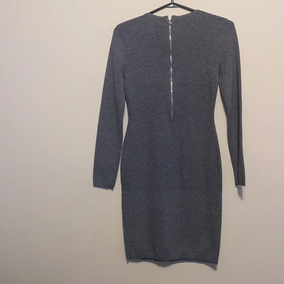 Allyson collection Grey sequins embellished long sleeve  body con dress - Picture 6 of 13